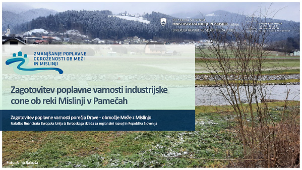 Zagotovitev poplavne varnosti industrijske cone ob reki Mislinji, Pameče