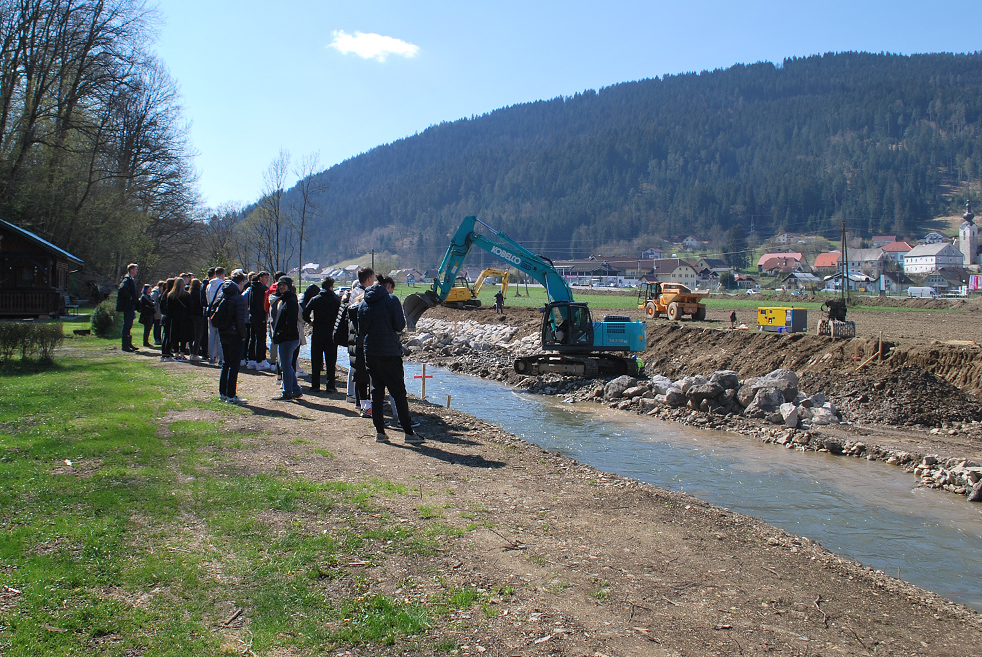 Predstavitev del na gradbišču v Otiškem Vrhu Otiški Vrh